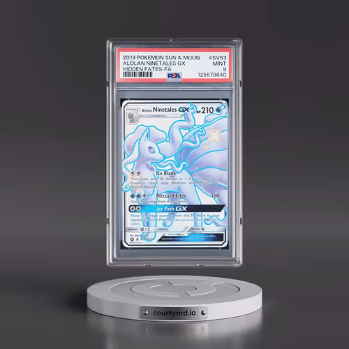 2019 Pokémon Sun & Moon Hidden Fates #SV53 Alolan Ninetales GX - Holo Full Art (PSA 9 MINT)