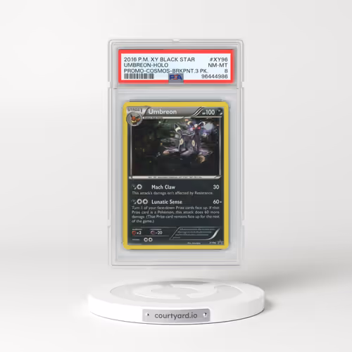 2016 Pokémon XY Black Star Promo #XY96 Umbreon - Holo Cosmos-Breakpoint 3 Pack (PSA 8 NM-MT)