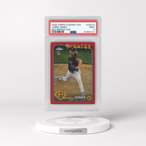 2024 Topps Chrome Update #USC43 Jared Jones - Red Refractor (PSA 9 MINT)