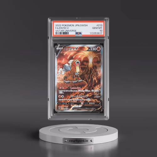 2022 Pokémon Sword & Shield Vstar Universe #213 Entei V - Holo Full Art (PSA 10 GEM MINT)