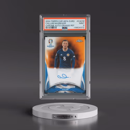 2024 Topps Chrome UEFA Euro Chrome Autographs #CACM Callum McGregor - Orange Refractor (PSA 9 MINT)