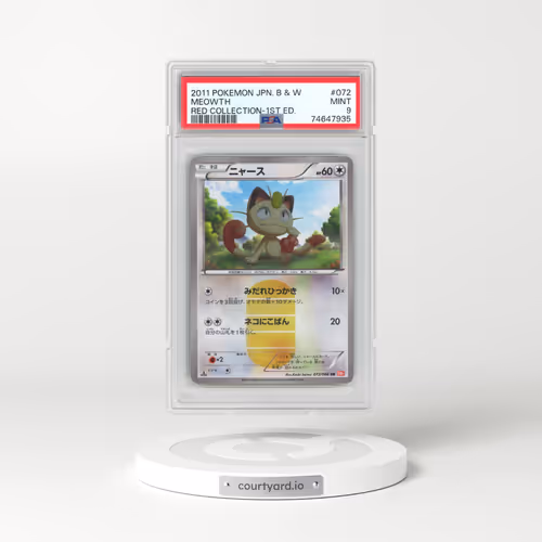 2011 Pokémon Black & White Red Collection #072 Meowth - 1st Edition (PSA 9 MINT)