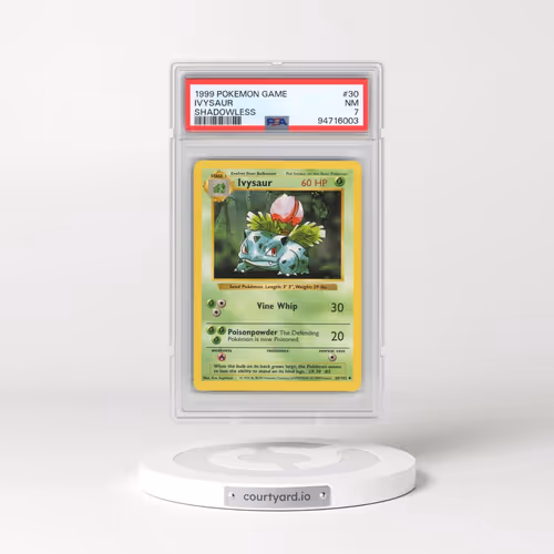 1999 Pokémon Game #30 Ivysaur - Shadowless (PSA 7 NM)