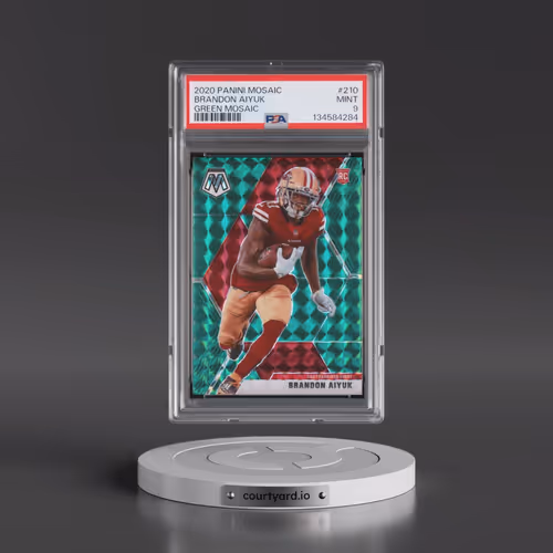 2020 Panini Mosaic #210 Brandon Aiyuk - Green Mosaic (PSA 9 MINT)