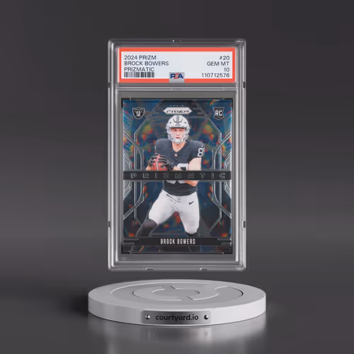 2024 Panini Prizm Prizmatic #20 Brock Bowers (PSA 10 GEM MINT)