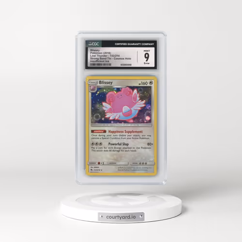 2018 Lost Thunder #153/214 Blissey - Cosmos Holo Strong Bond Tins (CGC 9 MINT)