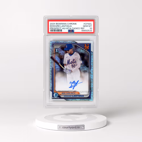 2024 Bowman Chrome Prospect Autographs #CPAEL Edward Lantigua - Hta Choice Refractor (PSA 10 GEM MIN
