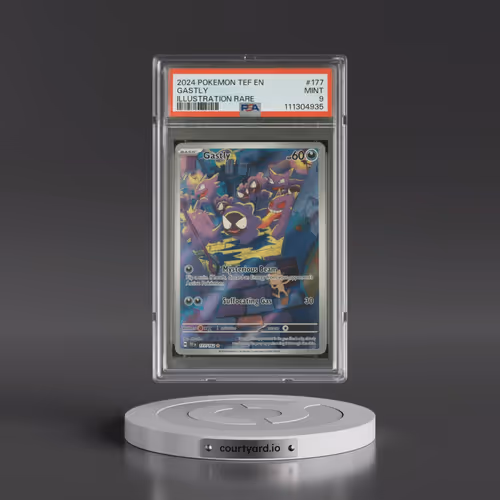 2024 Pokémon Tef EN-Temporal Forces #177 Gastly - Illustration Rare (PSA 9 MINT)
