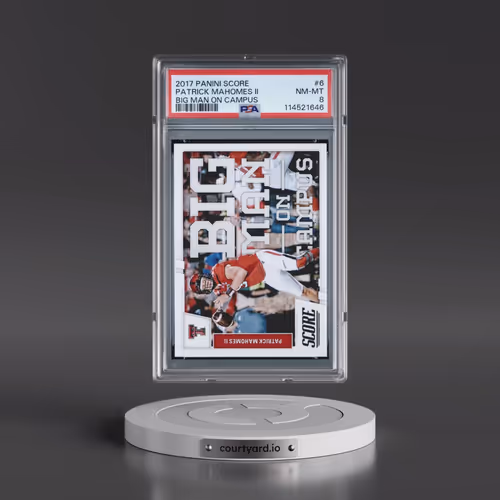 2017 Panini Score Big Man on Campus #6 Patrick Mahomes II (PSA 8 NM-MT)