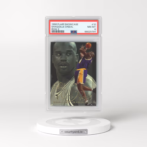 1996 Flair Showcase #10 Shaquille O'Neal - Row 2 (PSA 8 NM-MT)
