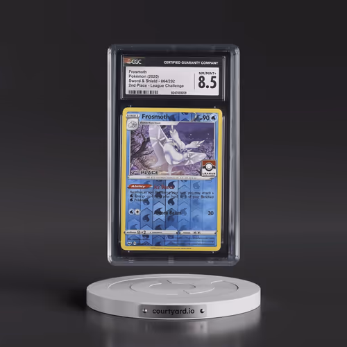 2020 Pokémon Sword & Shield #064 Frosmoth - Reverse Foil 2nd Place Pokemon League (CGC 8.5 NM-MT+)