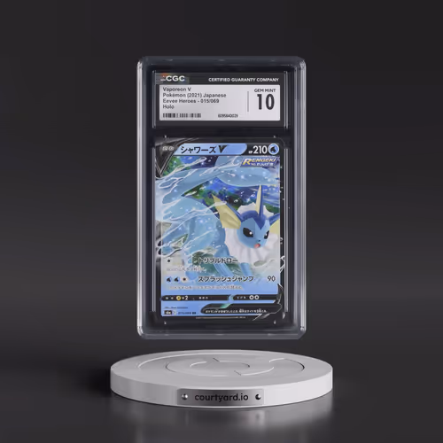 2021 Eevee Heroes #015/069 Vaporeon V - Holo (CGC 10 GEM MINT)