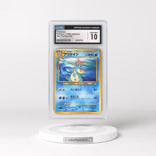 1999 Japanese Neo Premium File #159 Croconaw (CGC 10 GEM MINT)