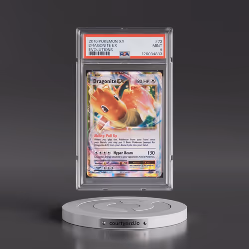 2016 Pokémon XY Evolutions #72 Dragonite EX - Holo (PSA 9 MINT)