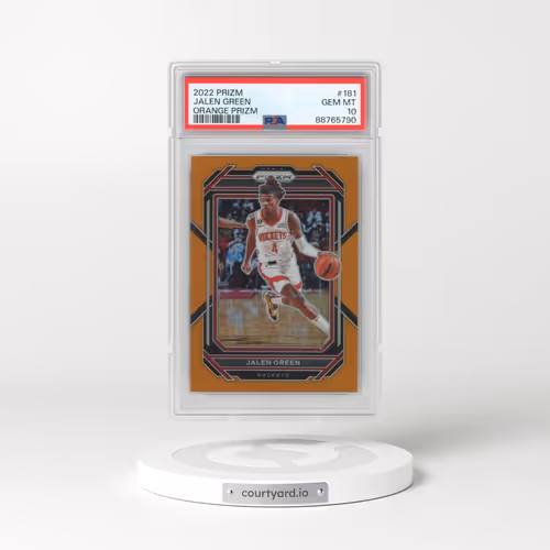 2022 Panini Prizm #181 Jalen Green - Orange Prizm (PSA 10 GEM MINT)