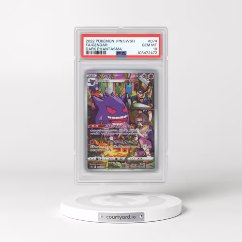 2022 Pokémon Sword & Shield Dark Phantasma #074 Gengar - Full Art (PSA 10 GEM MINT)