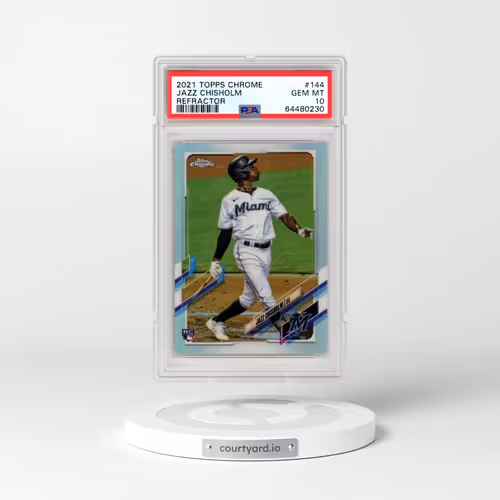 2021 Topps Chrome #144 Jazz Chisholm - Refractor (PSA 10 GEM MINT)