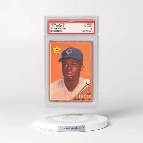 1962 Topps #387 Lou Brock - Star Rookie (PSA 6 EX-MT)