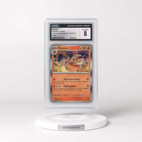 2025 Prismatic Evolutions - PRE EN #013/131 Flareon - Holo (CGC 8 NM-MT)