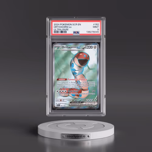 2024 Pokémon Scr EN-Stellar Crown #162 Orthworm EX - Holo Ultra Rare (PSA 9 MINT)