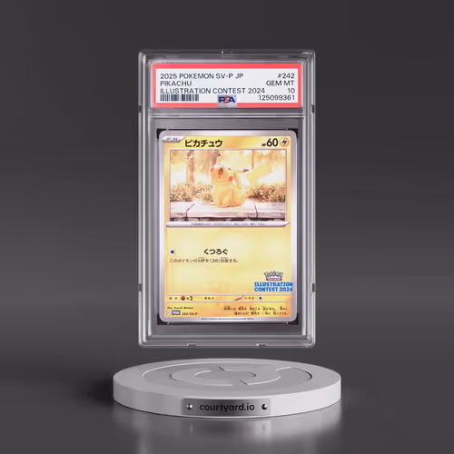 2025 Pokémon SV-P Promo #242 Pikachu - Illustration Contest 2024 (PSA 10 GEM MINT)
