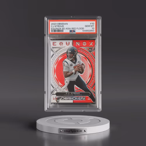 2023 Panini Obsidian Equinox #10 CJ Stroud - Electric Etch Asia Red Flood (PSA 10 GEM MINT)