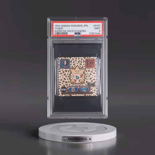 1999 Amada Pokémon Super DX Gold Stickers #D161 Togepi (PSA 9 MINT)