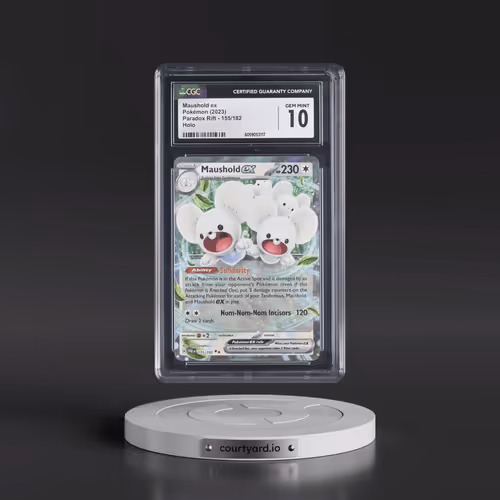 2023 Pokémon Par EN-Paradox Rift #155 Maushold EX - Holo (CGC 10 GEM MINT)