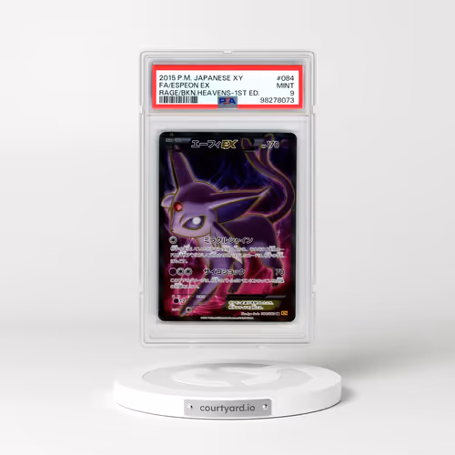 2015 Pokémon XY Rage of the Broken Heavens #084 Espeon EX - 1st Edition Holo Full Art (PSA 9 MINT)