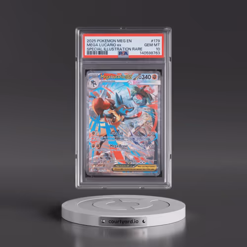 2025 Pokémon Meg EN-Mega Evolution #179 Mega Lucario EX - Holo Special Illustration Rare (PSA 10 GEM