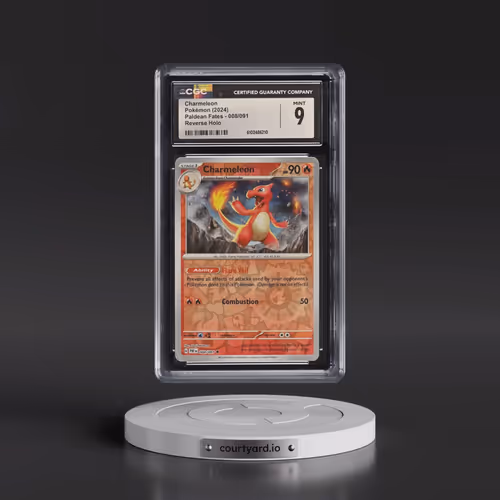 2024 Paldean Fates - PAF EN #008/091 Charmeleon - Reverse Holo (CGC 9 MINT)