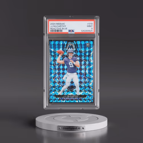 2024 Panini Mosaic #310 JJ McCarthy - Reactive Blue (PSA 9 MINT)