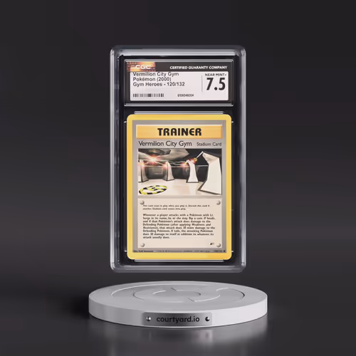 2000 Gym Heroes #120/132 Vermilion City Gym (CGC 7.5 NM+)