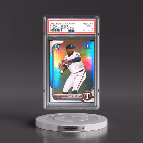 2022 Bowman Draft #BDC164 Kumar Rocker - Chrome-Refractor (PSA 9 MINT)