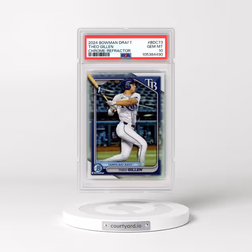 2024 Bowman Draft #BDC73 Theo Gillen - Chrome-Refractor (PSA 10 GEM MINT)