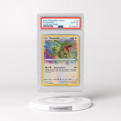 2020 Pokémon Sword & Shield Vivid Voltage #138 Rayquaza (PSA 10 GEM MINT)