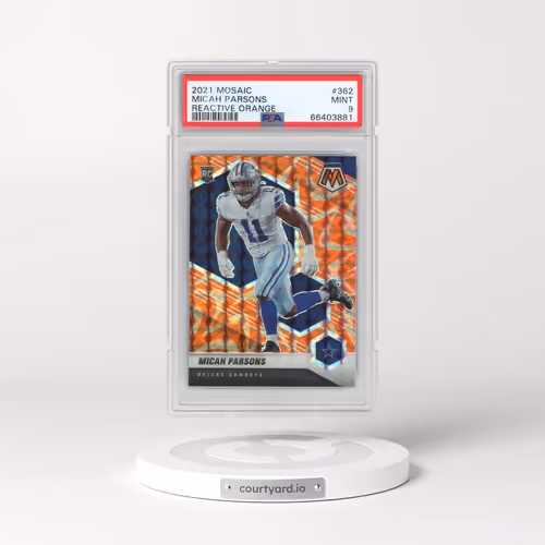 2021 Panini Mosaic #362 Micah Parsons - Reactive Orange (PSA 9 MINT)