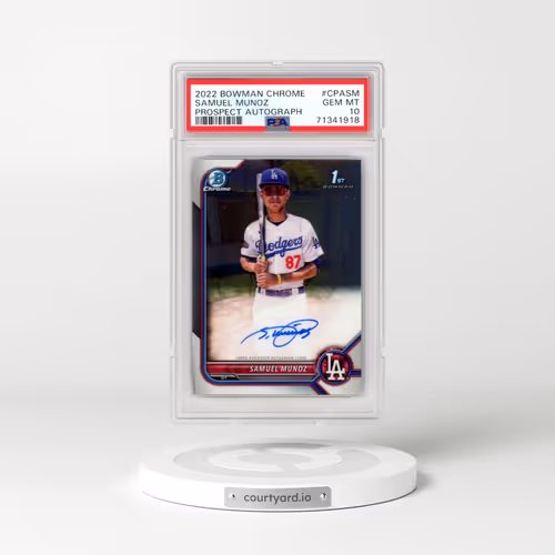 2022 Bowman Chrome Prospect Autographs #CPASM Samuel Munoz (PSA 10 GEM MINT)