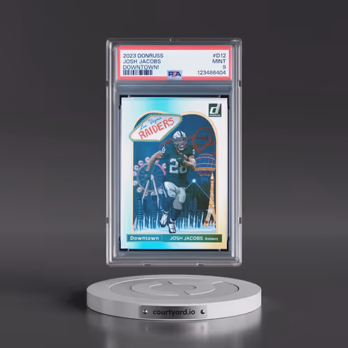 2023 Panini Donruss Downtown! #D12 Josh Jacobs (PSA 9 MINT)