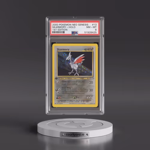 2000 Pokémon Neo Genesis #13 Skarmory - 1st Edition Holo (PSA 8 NM-MT)
