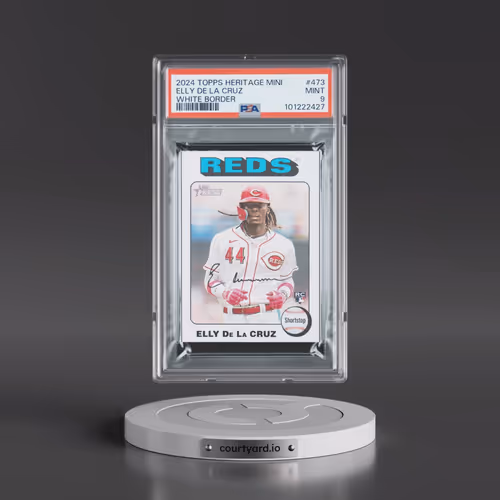 2024 Topps Heritage Mini #473 Elly de La Cruz - White Border (PSA 9 MINT)