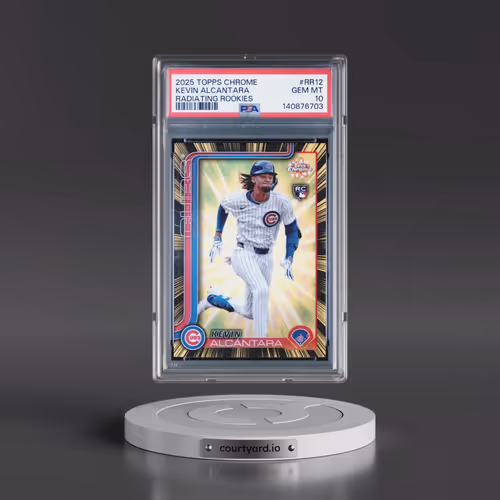 2025 Topps Chrome Radiating Rookies #RR12 Kevin Alcantara (PSA 10 GEM MINT)