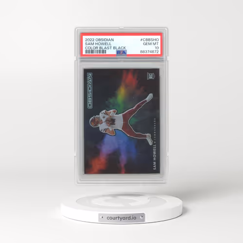2022 Panini Obsidian Color Blast Black #CBBSHO Sam Howell (PSA 10 GEM MINT)