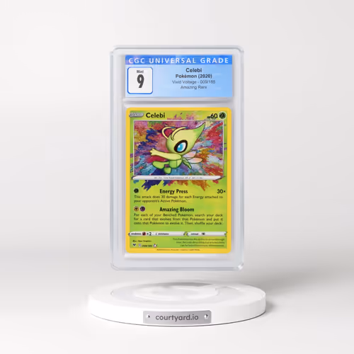 2020 Vivid Voltage #009/185 Celebi - Amazing Rare Holo (CGC 9 MINT)