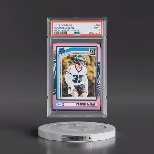 2024 Panini Donruss #305 Cooper Dejean - Optic Preview-Pink (PSA 9 MINT)