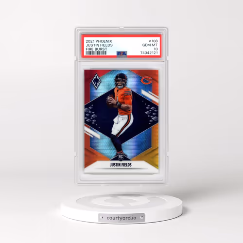 2021 Panini Phoenix #108 Justin Fields - Fire Burst (PSA 10 GEM MINT)
