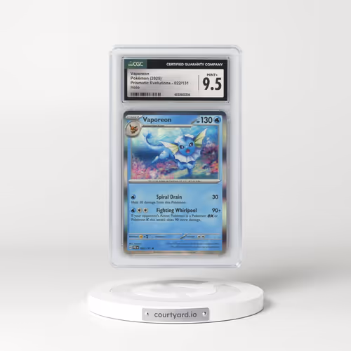 2025 Prismatic Evolutions - PRE EN #022/131 Vaporeon - Holo (CGC 9.5 MINT+)