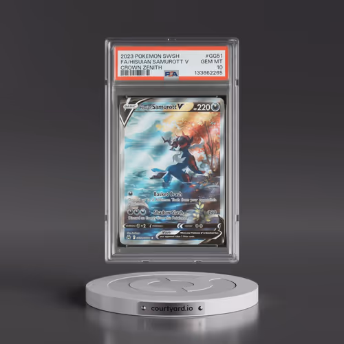 2023 Pokémon Sword and Shield Crown Zenith #GG51 Hisuian Samurott V - Holo Full Art (PSA 10 GEM MINT