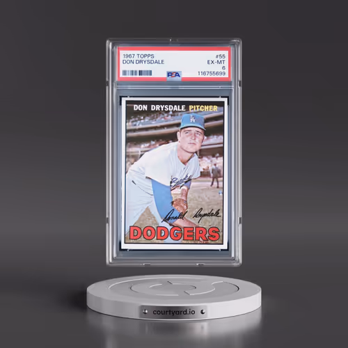 1967 Topps #55 Don Drysdale (PSA 6 EX-MT)