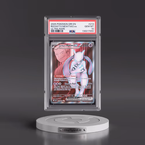 2025 Pokémon Dri EN-Destined Rivals #213 Team Rocket's Mewtwo EX - Holo Ultra Rare (PSA 10 GEM MINT)